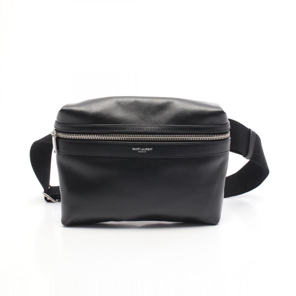 Saint Laurent Paris Sac City Body Leather Crossbody Bag Black
